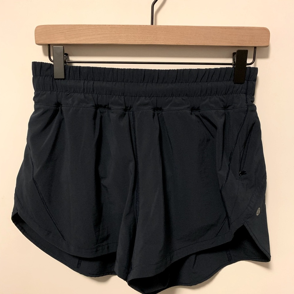 Lululemon Track That High Rise Shorts Navy Size 8